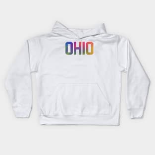 Ohio TieDye Jersey Letter Kids Hoodie